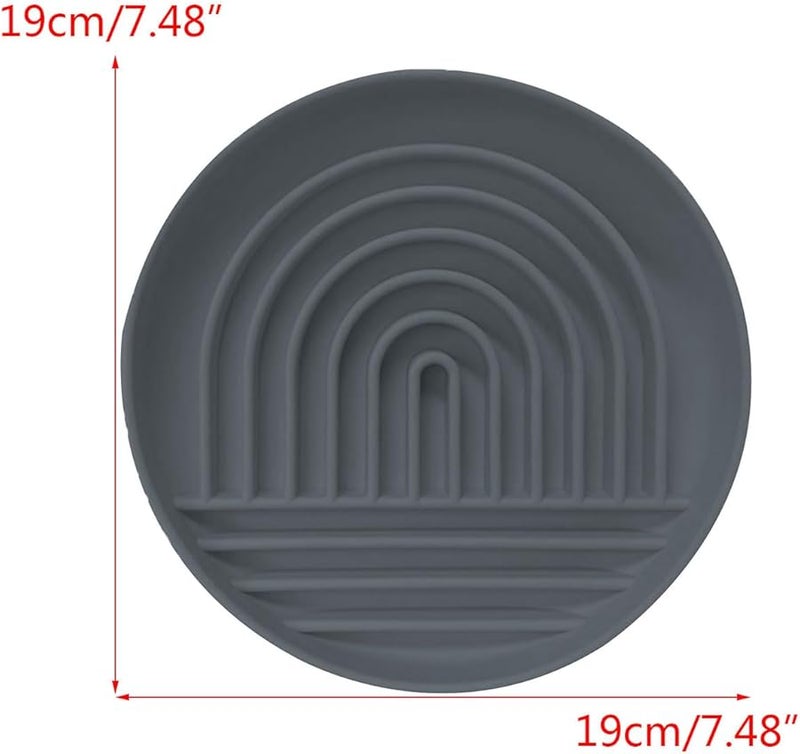 Gray Slow Feeder Dog Bowl Fun Shape Prevents Choking Bloat Easy Pet Feeding - Image 4
