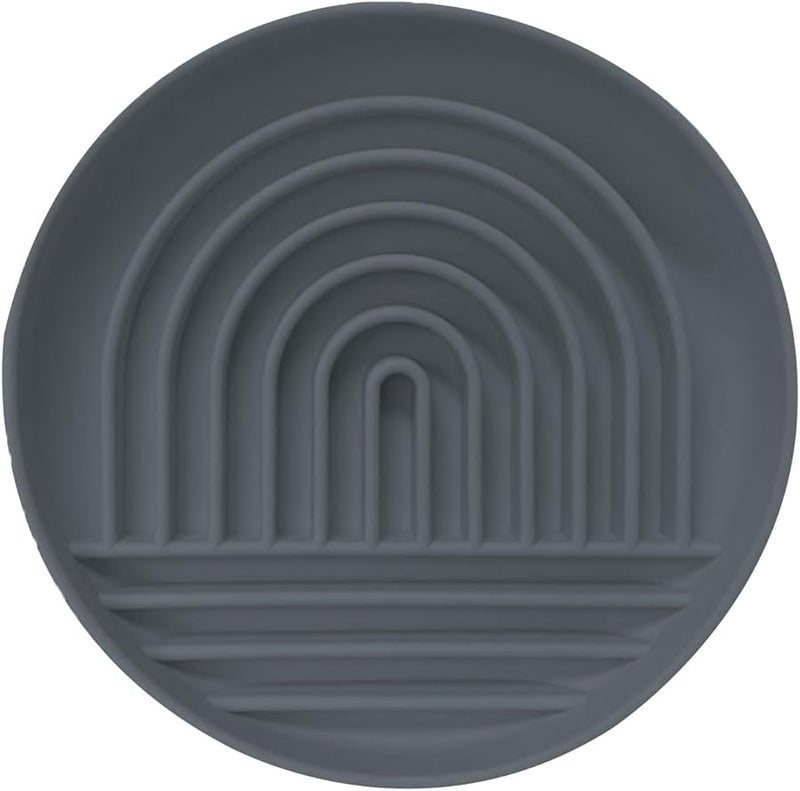 Gray Slow Feeder Dog Bowl Fun Shape Prevents Choking Bloat Easy Pet Feeding - Image 1