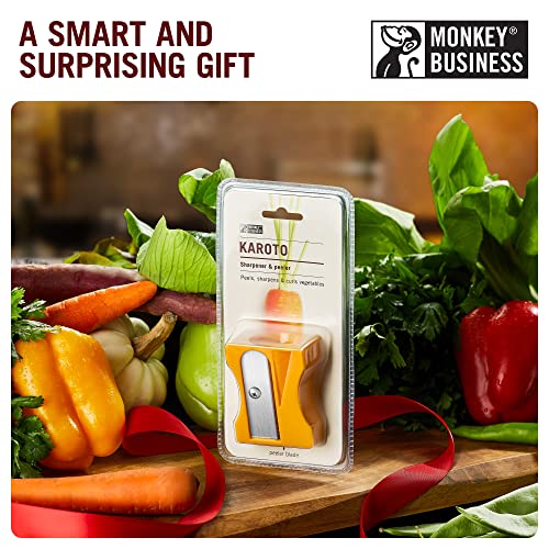 Monkey Business Karoto Carrot Sharpener & Vegetable Peeler – Fun and Unique Kitchen Gadget for Carrots, Cucumbers, and More (Yellow) - Image 5