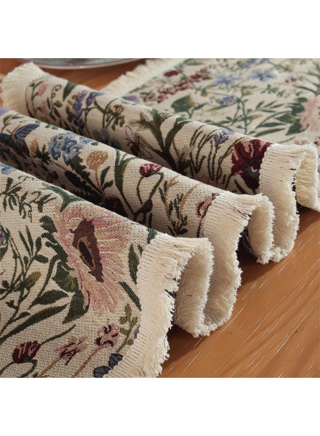 Anna 30x180cm Jacquard Fringe Table Runner - Elegant Decorative Tablecloth for Home Dining - Image 2