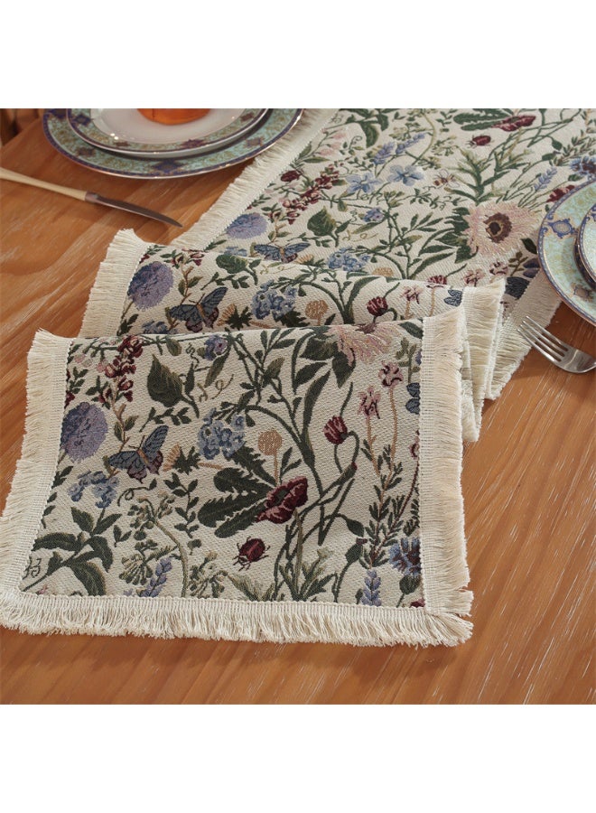 Anna 30x180cm Jacquard Fringe Table Runner - Elegant Decorative Tablecloth for Home Dining - Image 3