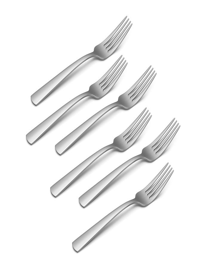 أونيدا طقم شوك سلطة من ونيدا أبتيتيود للاستخدام اليومي، 6 قطع، مصنوع من الفولاذ المقاوم للصدأ 18/0، طقم أدوات مائدة فضية - Image 2
