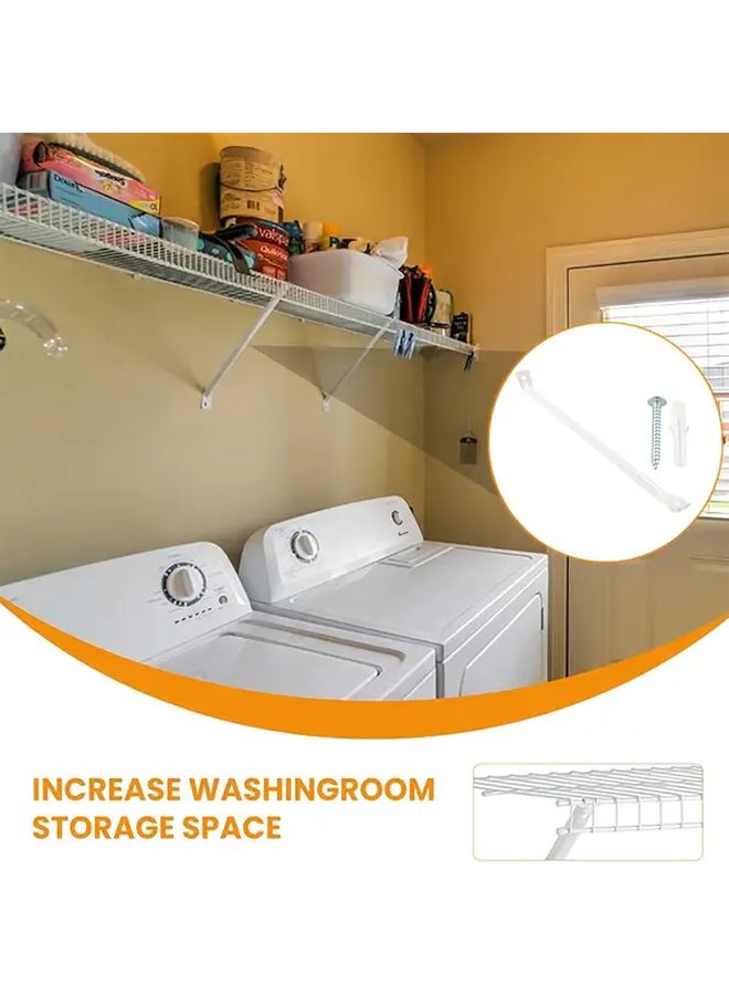 1pc Metal Support Brackets With Screws For Wall Shelf Mounting Caravan Storage - Image 2