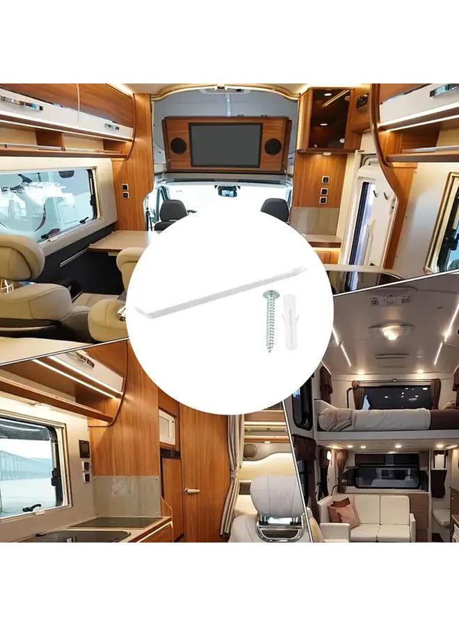 1pc Metal Support Brackets With Screws For Wall Shelf Mounting Caravan Storage - Image 5