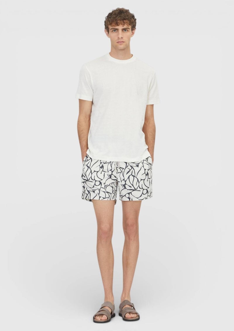RAMSEY Ecru Jacquard 100% Cotton T-Shirt - Image 2
