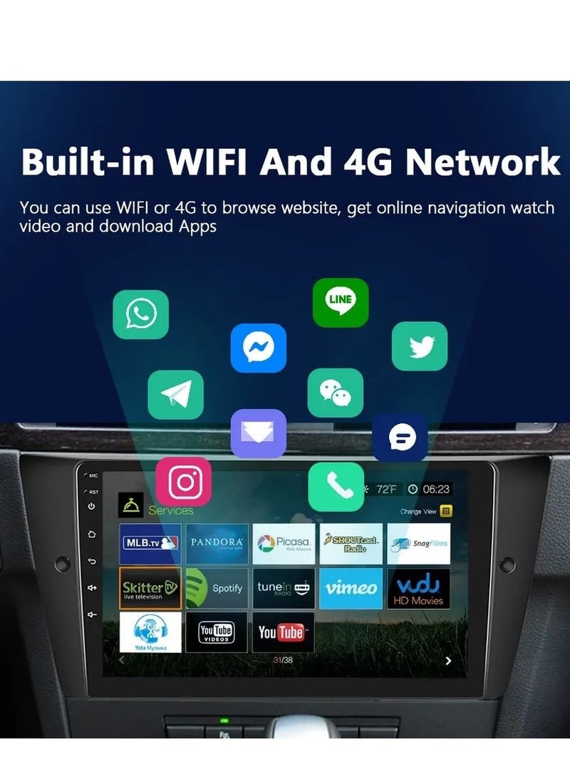 Android Screen For Hyundai Elantra 2014 to 2015 4GB RAM Support Apple Carplay Android Auto Wireless QLED Touch Screen AHD Camera Included SIM Card Support Navigation Offline Online Support Bluetooth