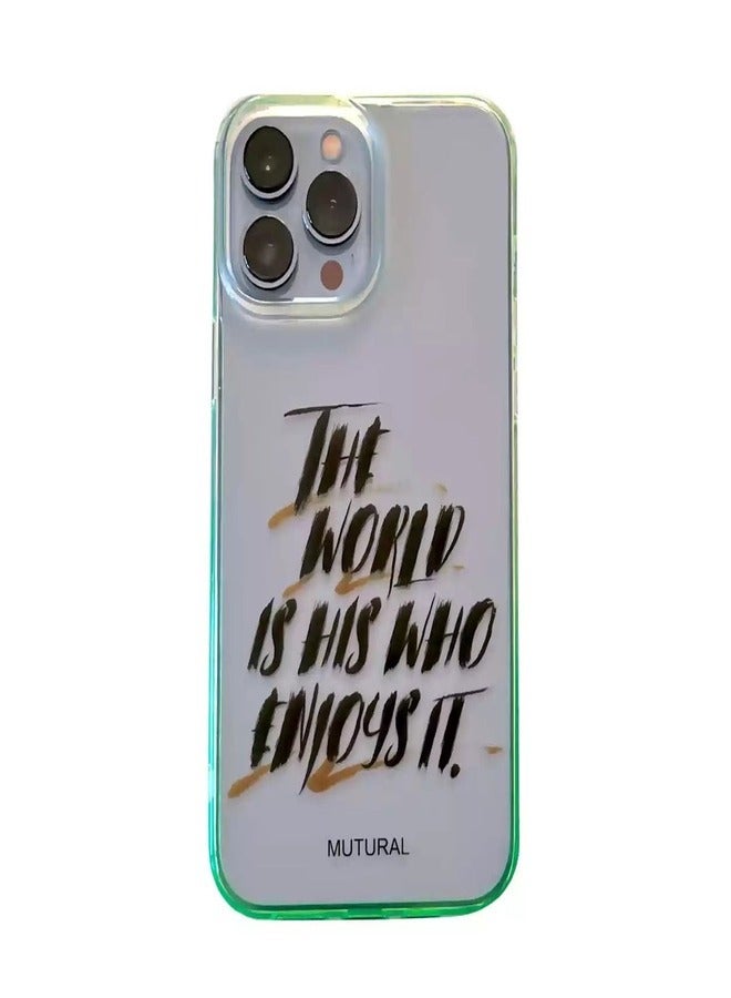 Mutural Fashion, Simplism Clear Case with Typo for iPhone 13 /13 Pro - Image 1