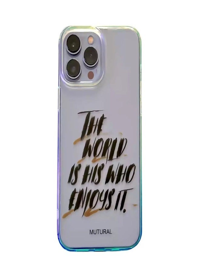 Mutural Fashion, Simplism Clear Case with Typo for iPhone 13 /13 Pro - Image 2