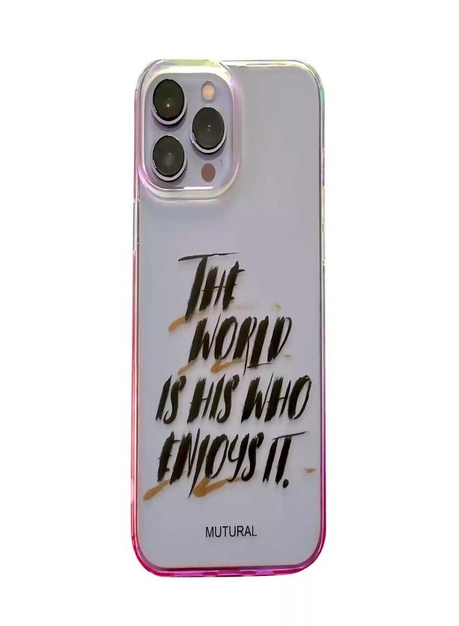 Mutural Fashion, Simplism Clear Case with Typo for iPhone 13 /13 Pro - Image 3