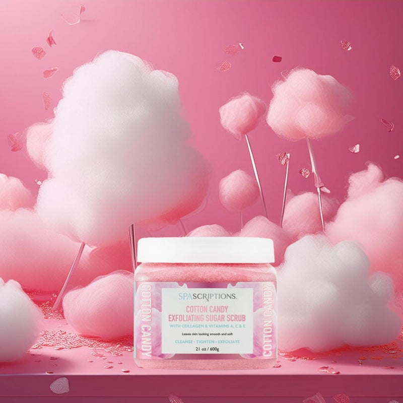 spascriptions سكراب الجسم سبا سكريبتشينز 21 أونصة (21 أونصة، حلوى القطن) - Image 4