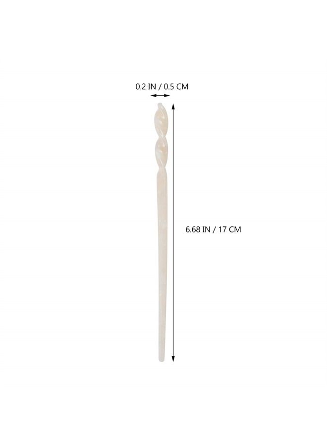 Beaupretty 2pcs Acetate Hair Sticks Twist Design Chopsticks Hair Sticks Japanese Hair Chopsticks Vintage Hair Chopsticks (As Shown 2) - Image 2