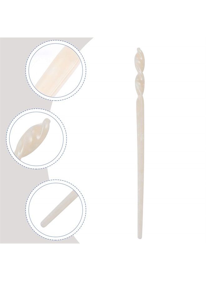 Beaupretty 2pcs Acetate Hair Sticks Twist Design Chopsticks Hair Sticks Japanese Hair Chopsticks Vintage Hair Chopsticks (As Shown 2) - Image 3