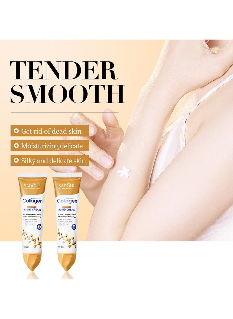 SADOER Collagen Anti-wrinkle Hand Cream Whitening Moisturising Dry Skin Repair Products Softening Nourishing Anti-dry Skin Care - Image 2