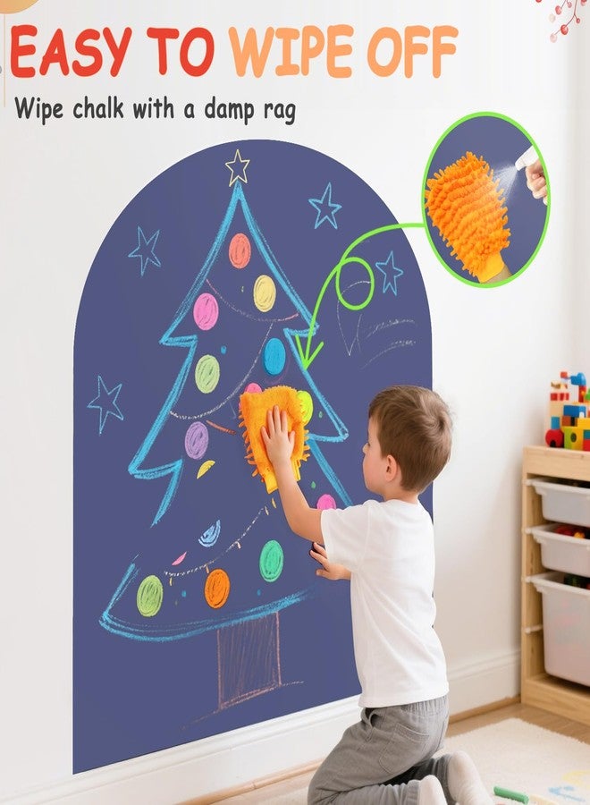 OMKSIH Arch Magnetic Wall Decal for Kids 40x32 Inches Magnetic Chalk Board Sticker Magnet Chalkboard for Wall Peel and Stick Self Adhesive Blackboard Multifunctional for Playroom Home Office School - Image 5