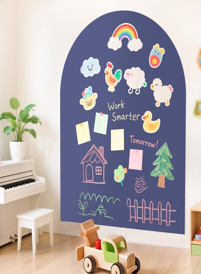 OMKSIH Arch Magnetic Wall Decal for Kids 40x32 Inches Magnetic Chalk Board Sticker Magnet Chalkboard for Wall Peel and Stick Self Adhesive Blackboard Multifunctional for Playroom Home Office School - Image 1