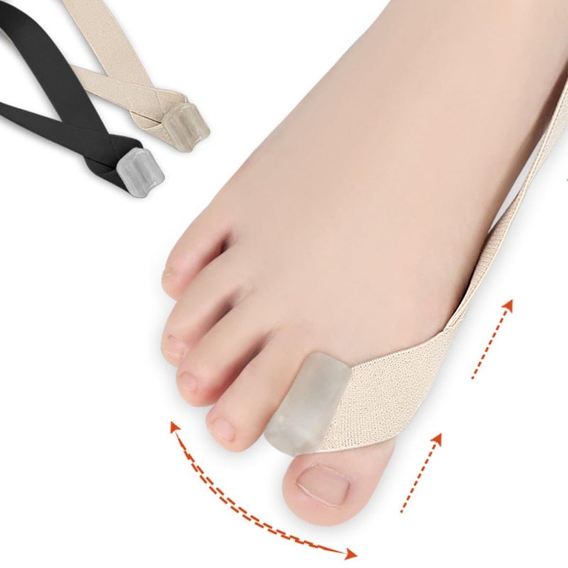 2 Pcs Toe Valgus Corrector Bunion Straightener Skin Color Men Women Day Night Wear - Image 4