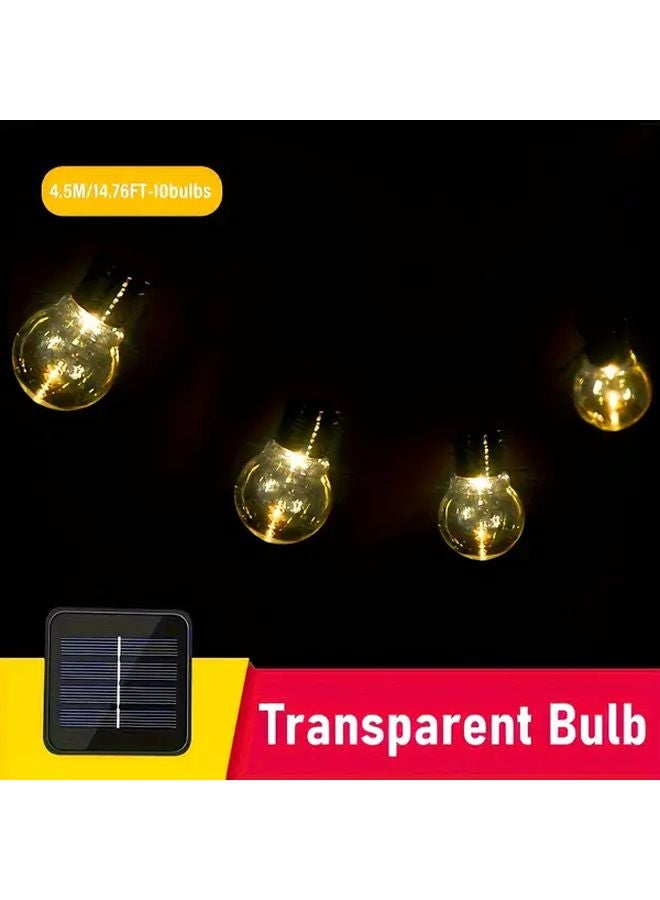 Outdoor Solar String Lights 10 Bulbs 4 5M 14 76FT For Garden Patio Balcony - Image 4