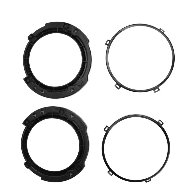 Headlight Mounting Retaining Bracket Ring Set Replacement for Jeep Wrangler JK 2007-2017 - ABS Metal Construction Black Round Headlight Mounting Bracket Ring for Vehicle Stability - Image 3