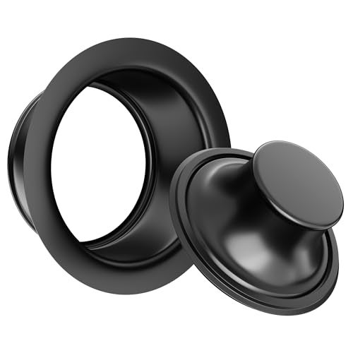 EXAKEY Kitchen Sink Garbage Disposal Flange and StopperSink Drain Flange with Stopper for Garbage Disposal Stainless Steel Fit Universal 312 Inch Standard Sink Drain Opening Matte Black - Image 3