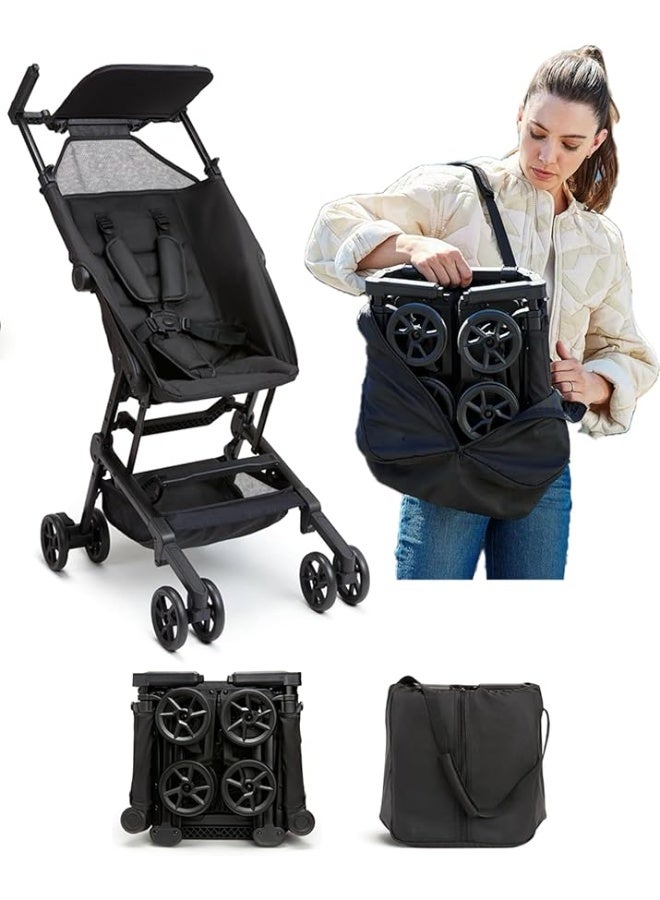 Ultra-Compact Lightweight Convertible Travel Stroller for Kids – Seat-to-Pram Mode, Airplane-Friendly Design, 12 lbs, 5-Point Harness, Sunshade & Carry Bag | Smooth Swivel Wheels & Under-Seat Storage - Image 1