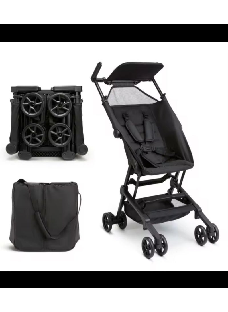 Ultra-Compact Lightweight Convertible Travel Stroller for Kids – Seat-to-Pram Mode, Airplane-Friendly Design, 12 lbs, 5-Point Harness, Sunshade & Carry Bag | Smooth Swivel Wheels & Under-Seat Storage - Image 2
