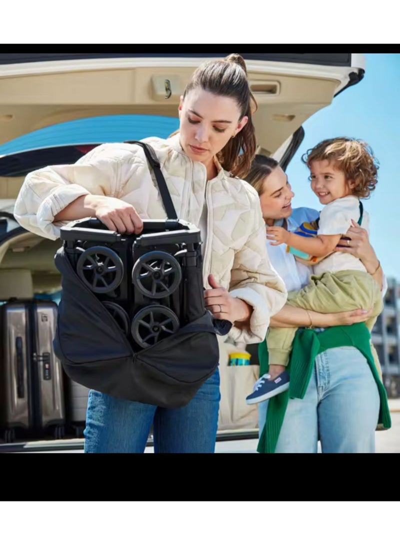 Ultra-Compact Lightweight Convertible Travel Stroller for Kids – Seat-to-Pram Mode, Airplane-Friendly Design, 12 lbs, 5-Point Harness, Sunshade & Carry Bag | Smooth Swivel Wheels & Under-Seat Storage - Image 5