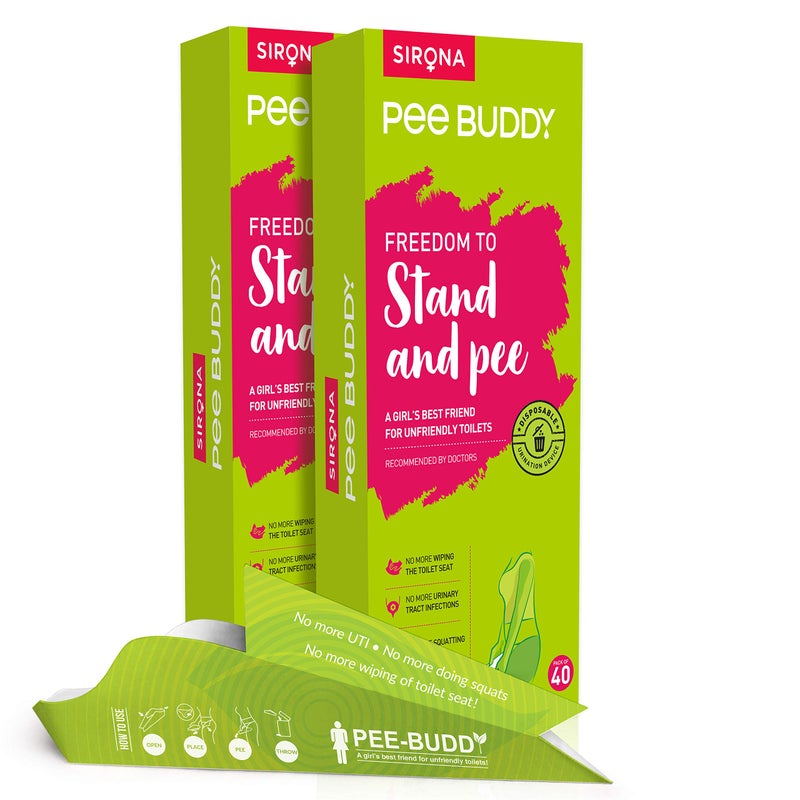 PEE BUDDY 40 Funnels (Pack of 2) | Funnels Disposable Female Urination Device for Women | Portable, Leak-proof Stand and Pee Funnels for Women, Girls| Public Toilets, Travel, Camping, Outdoor Activities - Image 4