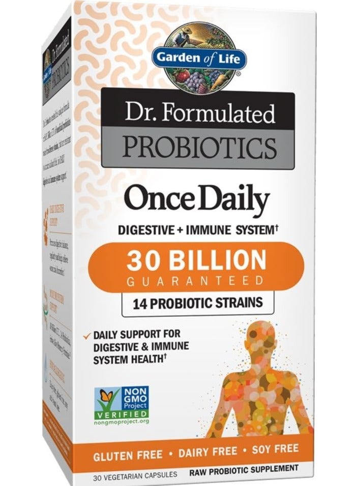 Garden of Life Dr. Formulated Probiotics Once Daily 30 Billion 30 Vegetarian Capsules  - Image 1