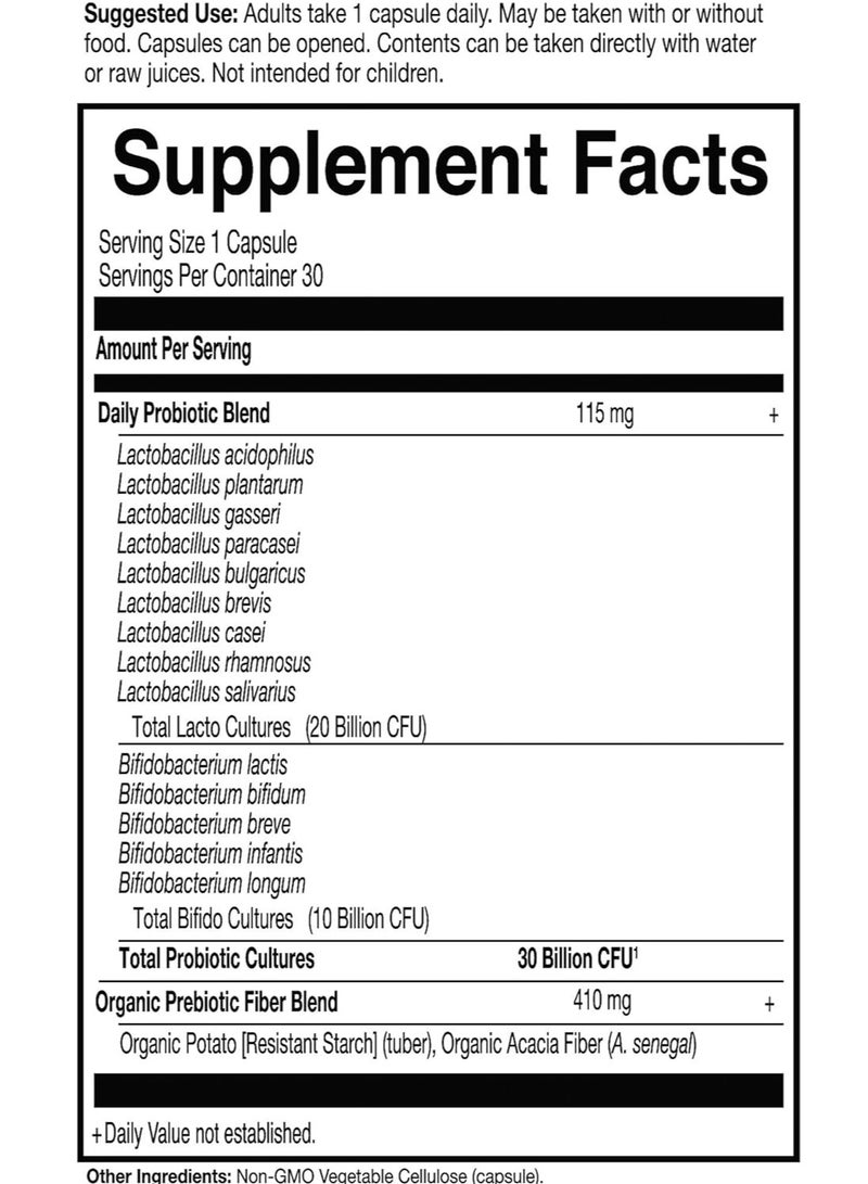 Garden of Life Dr. Formulated Probiotics Once Daily 30 Billion 30 Vegetarian Capsules  - Image 3