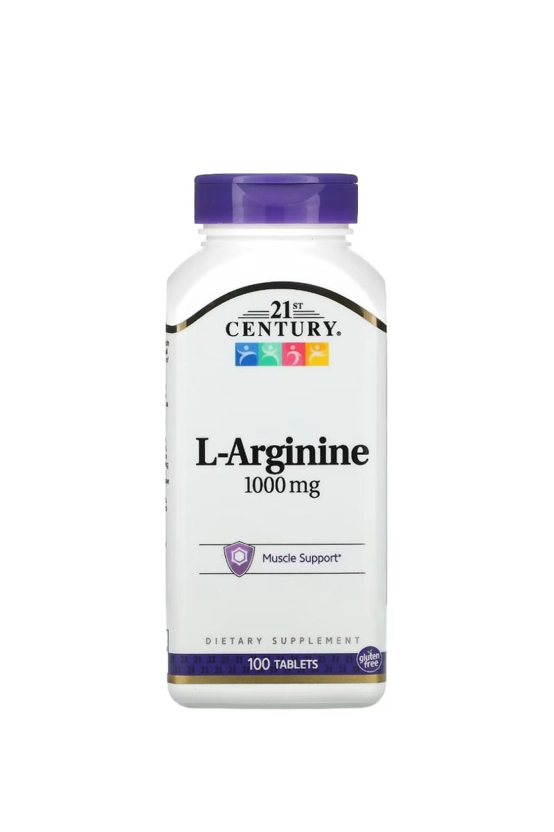 21st Century L-Arginine 1000 mg 100 Tablets - Image 1