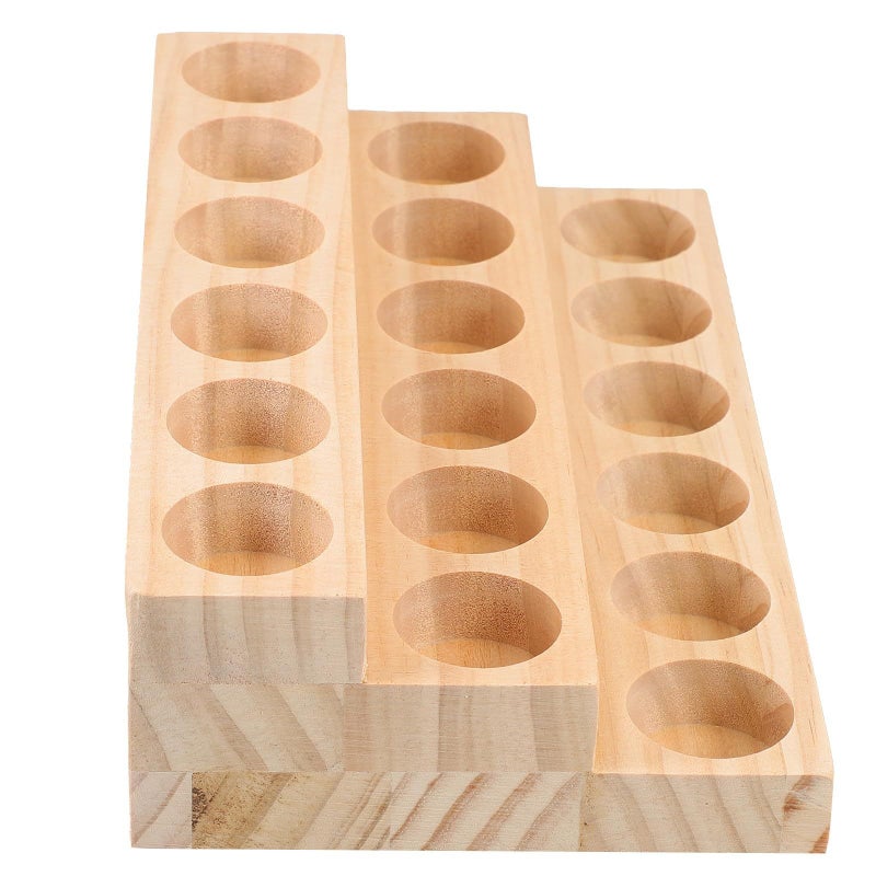 Wooden 3 Layer Essential Oil Storage Rack Organizer With Bottle Display Holder For Aromatherapy And Home Use - Image 2