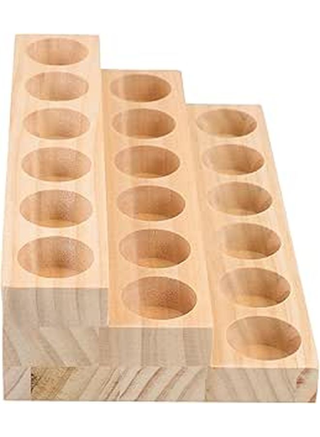 Wooden 3 Layer Essential Oil Storage Rack Organizer With Bottle Display Holder For Aromatherapy And Home Use - Image 1