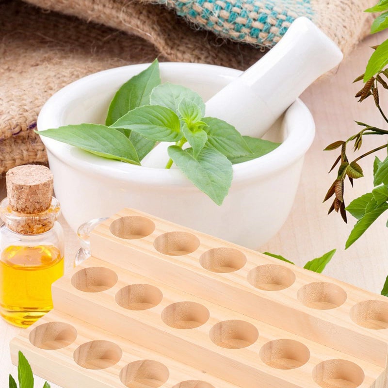 Wooden 3 Layer Essential Oil Storage Rack Organizer With Bottle Display Holder For Aromatherapy And Home Use - Image 5