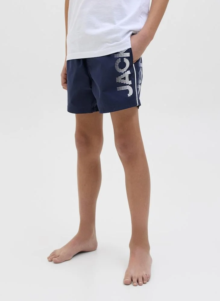 جاك وجونز جونيور Kids Logo Swim Shorts