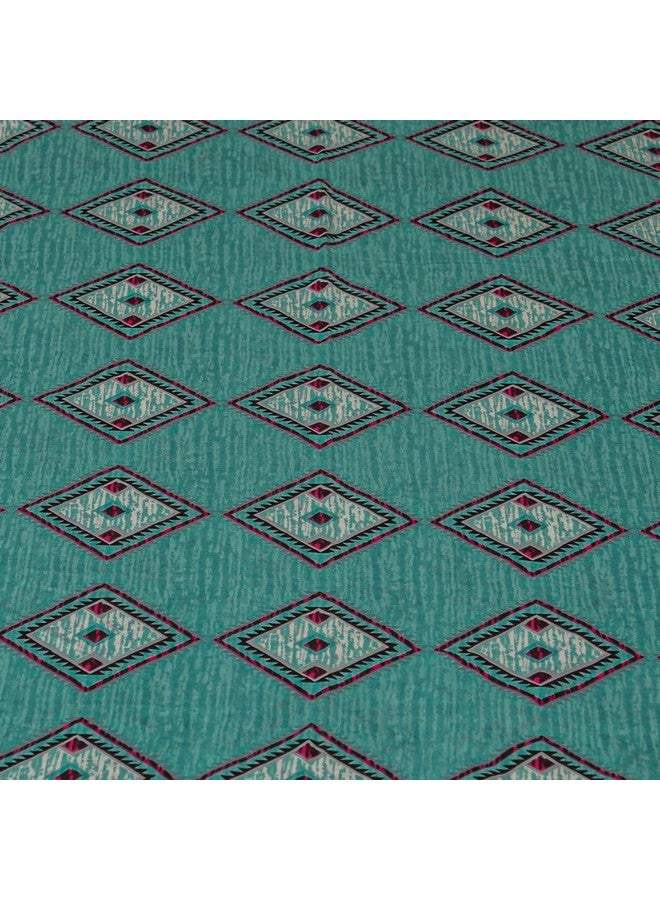 Status Contract Cotton Rich Double Bedsheet with 2 Pillow Covers for Bed Room, Home, Hotel-120 GSM (Green Black) - Image 2