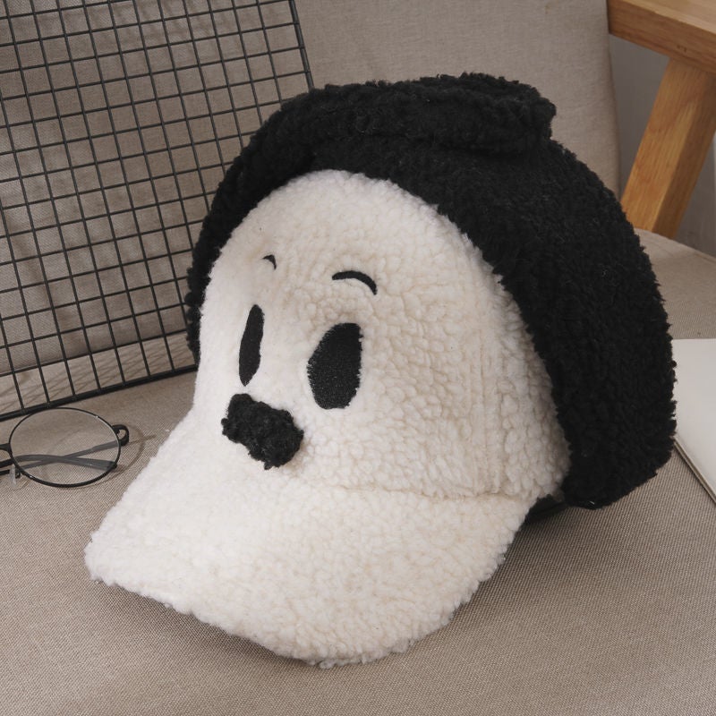 PU Baseball Cap Men Solid Color Outdoor Elderly Dad Winter Hat - Image 1