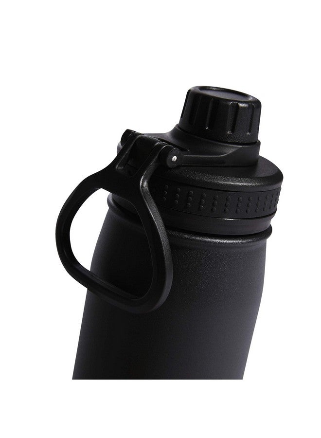 Adidas adidas 600 ML (20 oz) Metal Water Bottle, Hot/Cold Double-Walled Insulated 18/8 Stainless Steel, Black/Silver Metallic, One Size  - Image 5