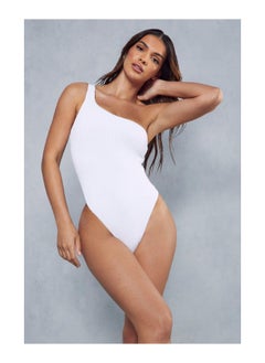 Crinkle One Shoulder Swimsuit