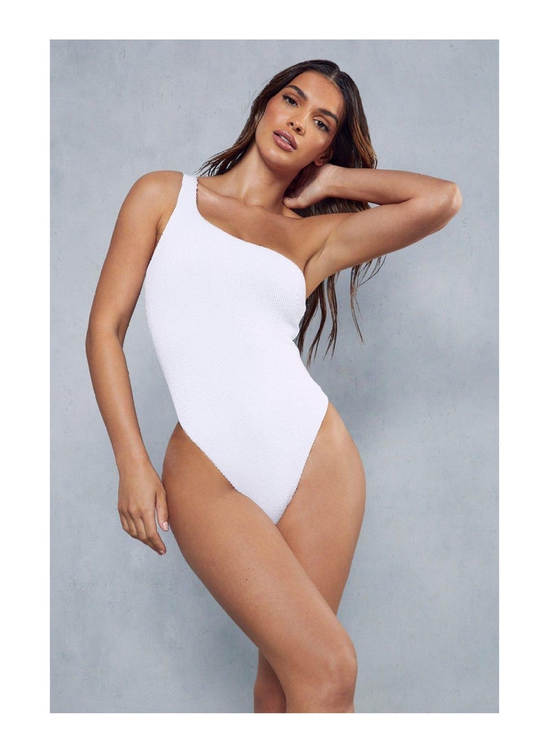 Miss Pap - Crinkle One Shoulder Swimsuit - Image 1