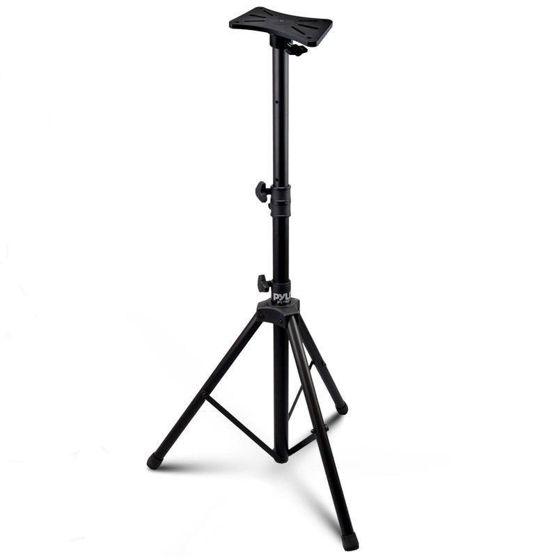 Pyle Mount Holder Heavy Duty Rubber Capped Tripod, Adjustable Height from 36.2 x 58.0 inches, Locking Safety PIN and 35mm Compatible Insert, On-Stage or In-Studio Use - PSTND1 - Image 1