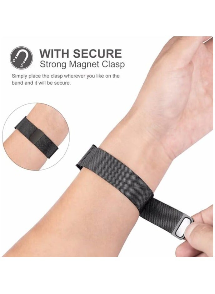 Denx Stainless Strap Steel Loop Compatible with Apple Watch Band 38mm 40mm 41mm 42mm 44mm 45mm 46mm 49mm, Magnetic Clasp Band for iWatch Series 10, 9,SE, 8 7 6 5 4 3 2 1,Ultra, Women & Men, (Black) - Image 3