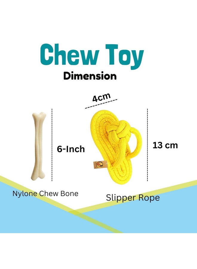 Generic 6-In-1 Toys Gift Box For Small To Medium Dog (Deluxe Kit) | Slipper Rope, Nylon Bone, Rabbit Plush Toy, Green Monkey Squeaky Toy, Paw Puzzle Toy, American Rugby  - Image 4