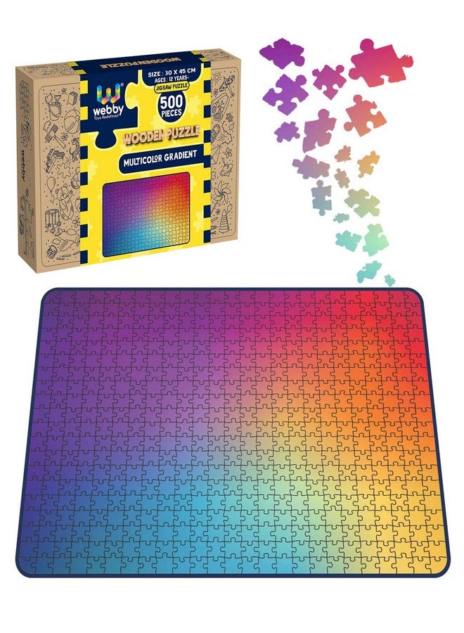 Webby Kid Multicolour Gradient Wooden Jigsaw Puzzle, 500 Pieces - Image 2