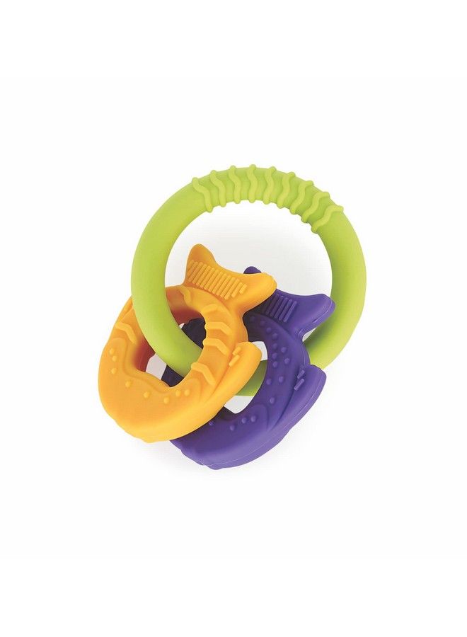 Beebaby Chewy Trinkets Soft Silicone Teether For 3 To 6 Months Baby Infants. Multiple Textured Surface And Ring To Massage Babies Gums With Easy To Grip 100% Bpa Free And Food Grade. (Goldfish Shape 3M+) - Image 2