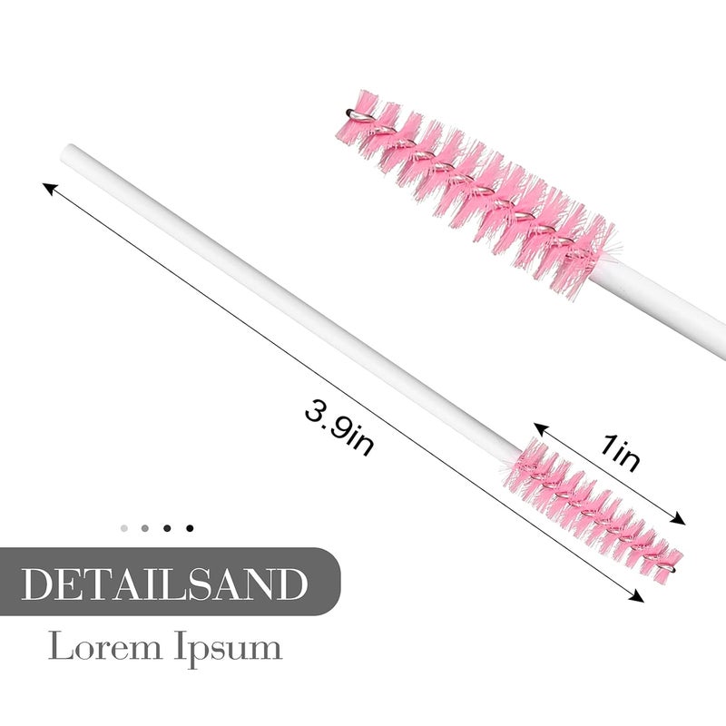 Obinhere 300 Disposable eyelash brush (White&Pink) - Image 2