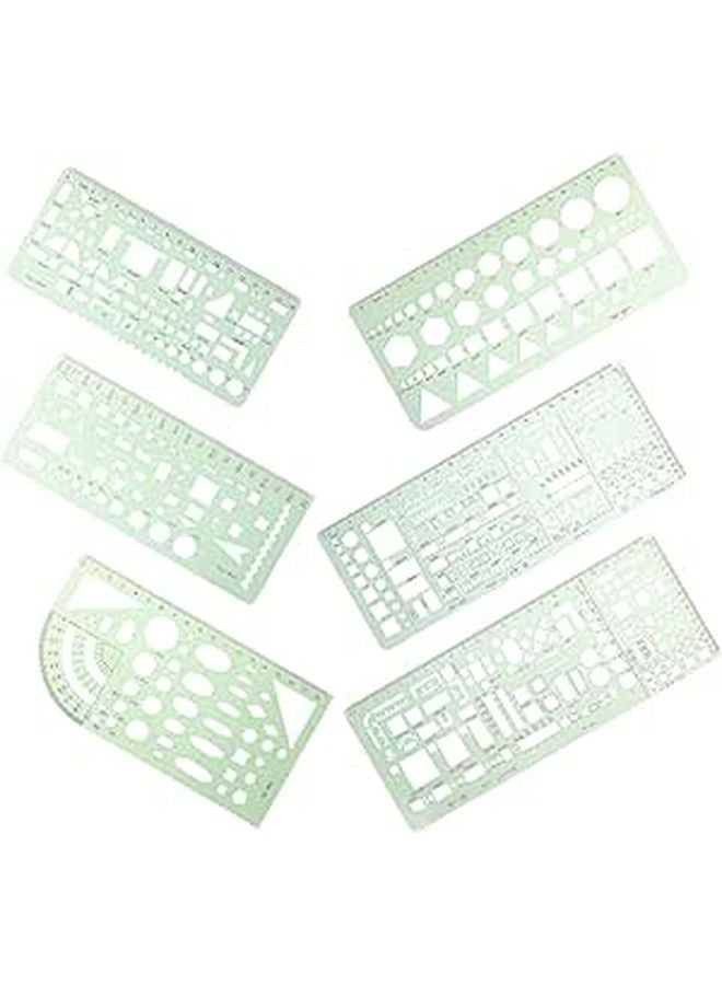 Architectural Drawing Template Set Plastic Stencils For Drafting Technical Art Design - Image 1