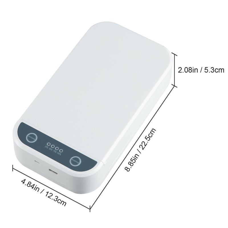 Soiiw Nail Tool Sterilizer Box Portable with Blue Light,USB Sterilizer Cleaning Box for Nail Salon, Tweezers, Jewelry, Phone, Manicure Tools - Image 2
