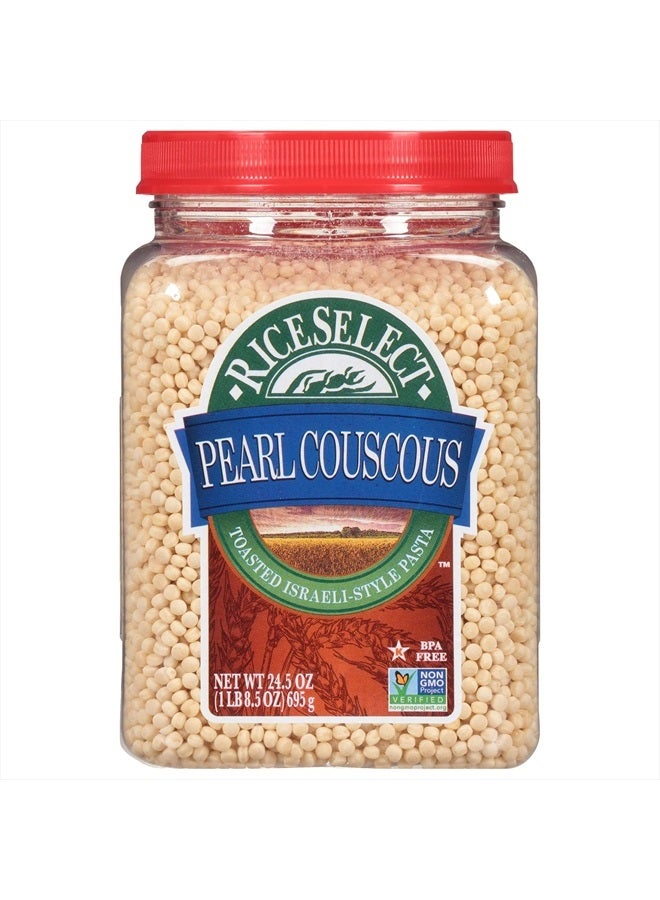 RiceSelect كسكس لؤلؤي، كسكس القمح على الطريقة الإسرائيلية، غير معدّل وراثيًا، 24.5 أونصة، (عبوة من 1) - Image 1