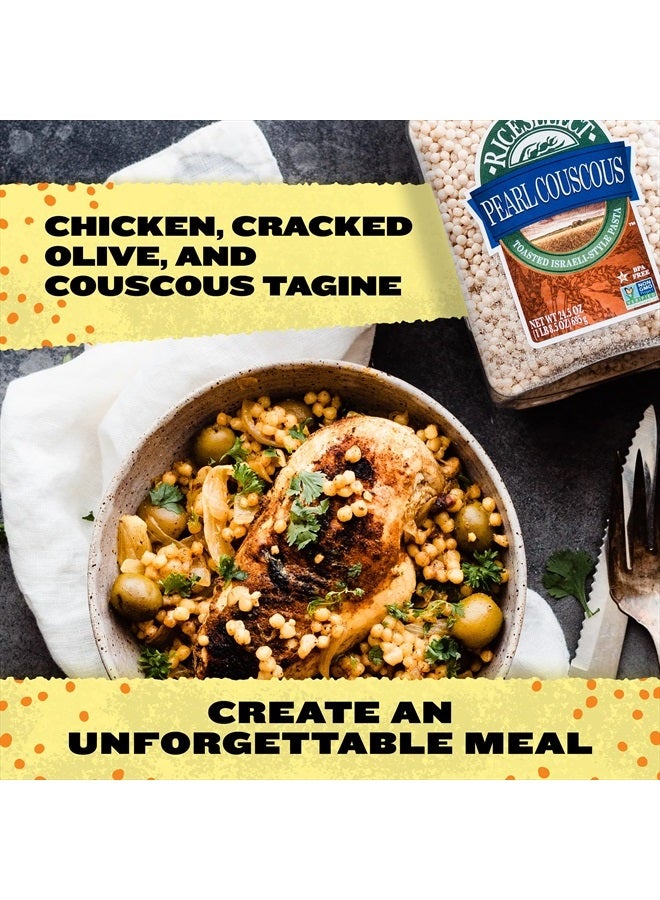 RiceSelect كسكس لؤلؤي، كسكس القمح على الطريقة الإسرائيلية، غير معدّل وراثيًا، 24.5 أونصة، (عبوة من 1) - Image 3