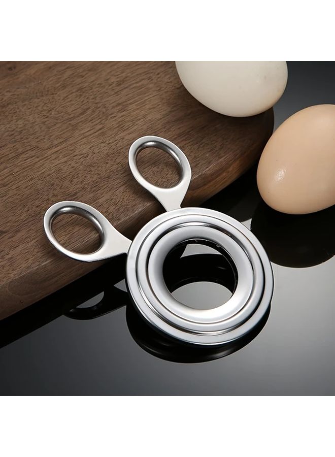 Stainless Steel Egg Cracker Manual Opener With Quick Shell Removal Silvery Color - Image 2